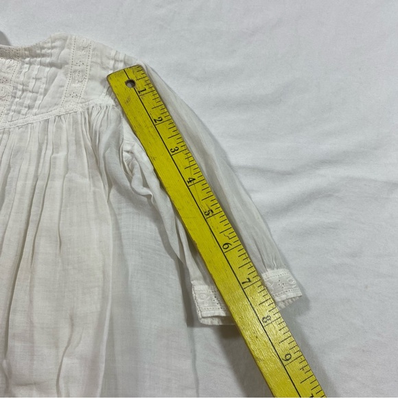Vintage White Lace Dress baptismal Dress  3 months Long button down long sleeve - Picture 6 of 8